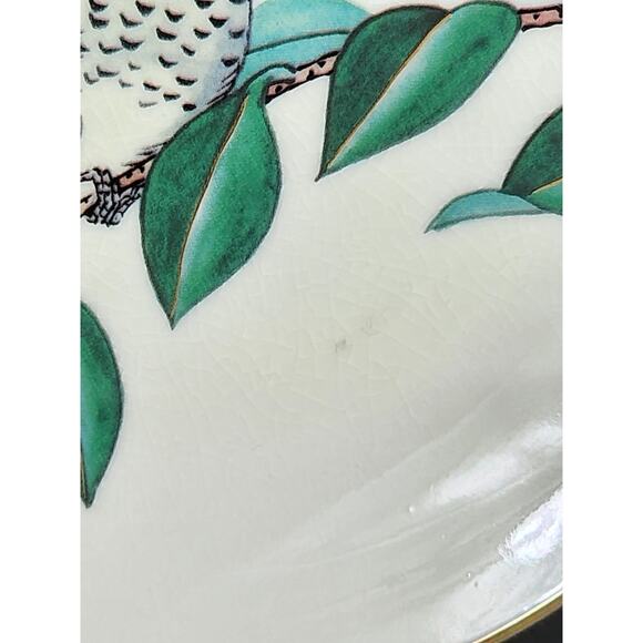 Satsuma Camelia & Thrush Gardens Of The Orient 7 1/2" Asian Plate Decor Japan - Picture 5 of 14